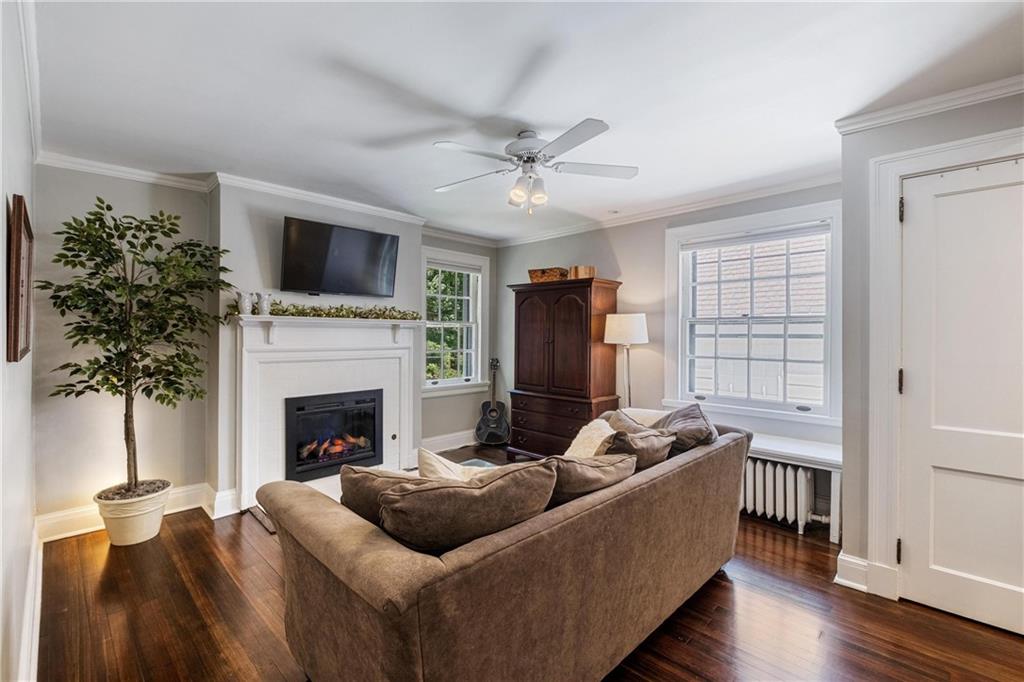 4375 Schenley Farms Terrace Pittsburgh, PA 15213 - Photo 22 of 44 a living room with furniture fireplace and flat screen tv