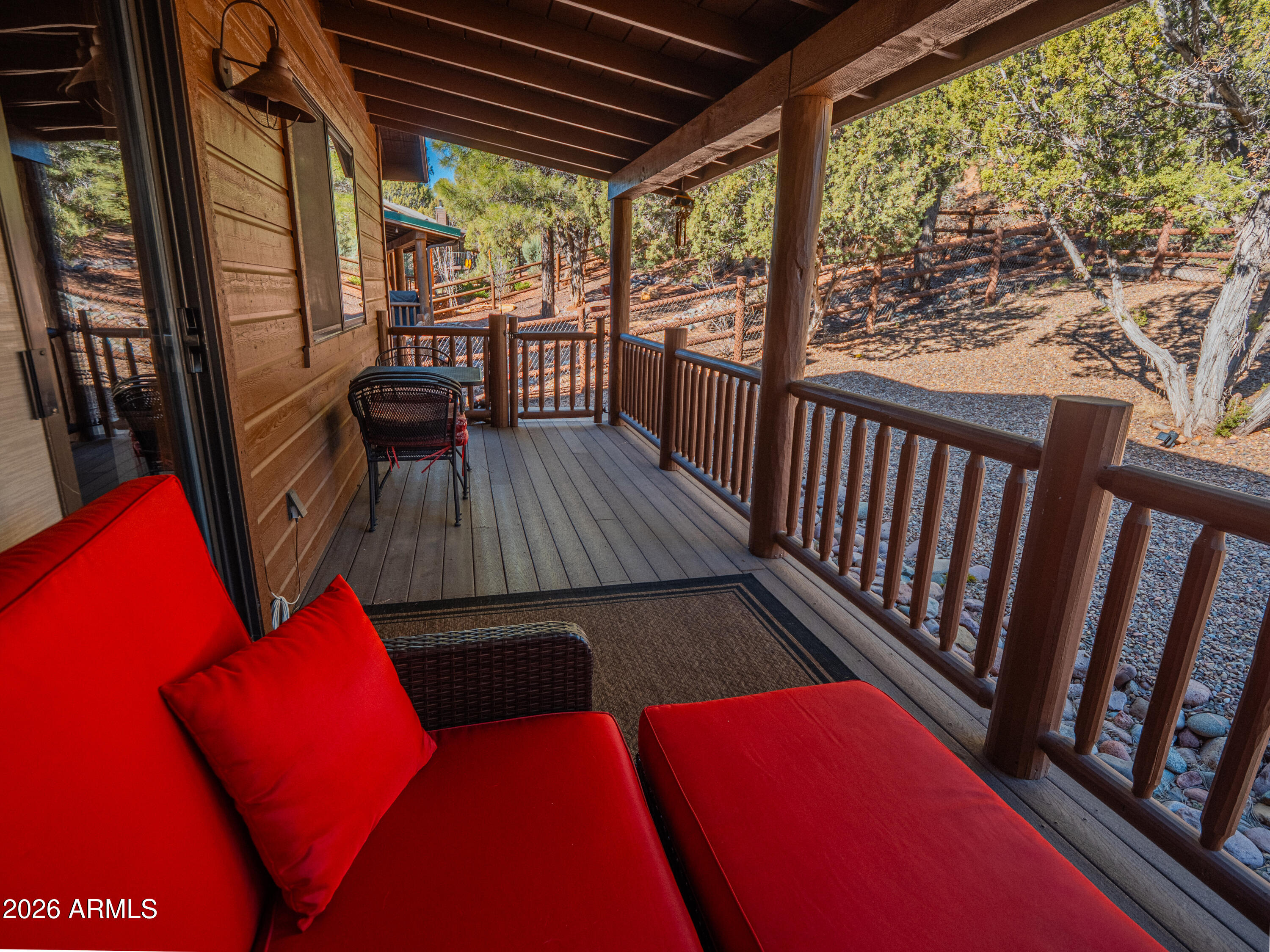 4840 West Cottage Loop Show Low, AZ 85901 - Photo 28 of 47 a balcony with wooden floor