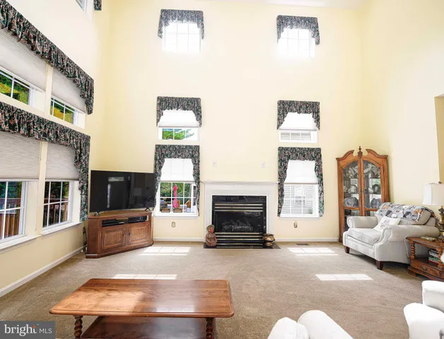 a living room with furniture and a couch