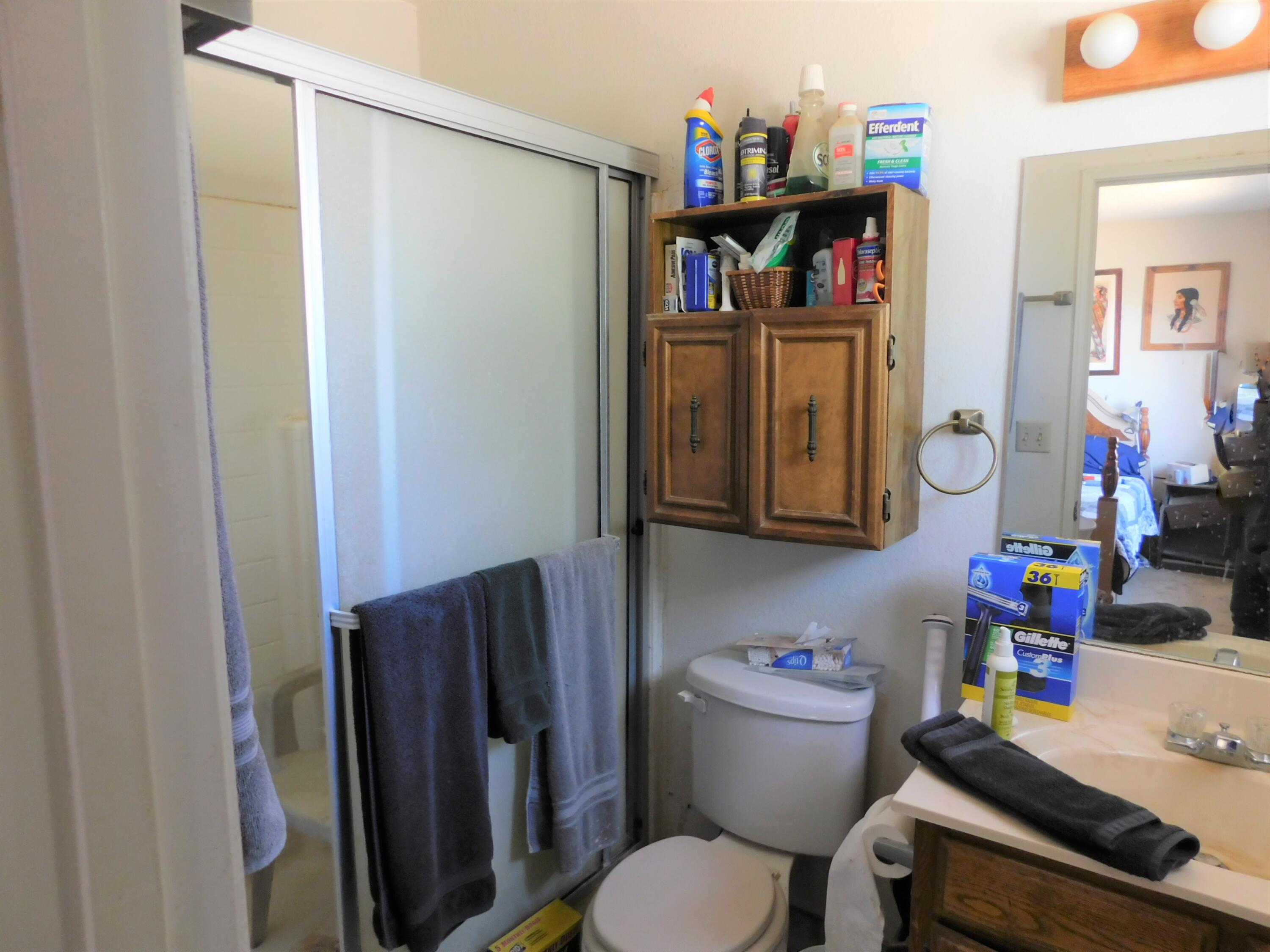 31601 Neuralia Road Mojave, CA 93519 - Photo 13 of 27 a bathroom with a toilet a sink and a mirror