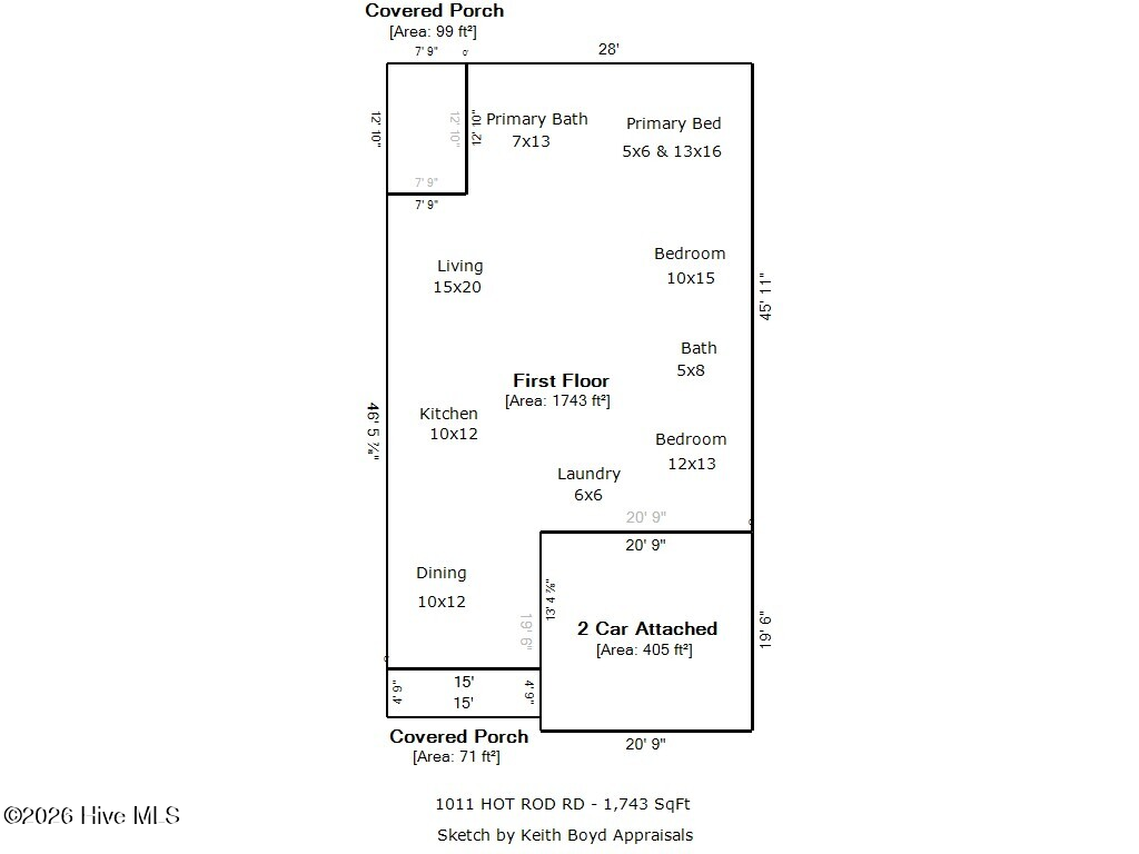 1011 Hot Rod Road New Bern, NC 28562 - Photo 25 of 25 Sketch