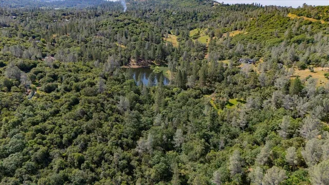 a view of a lake with a mountain