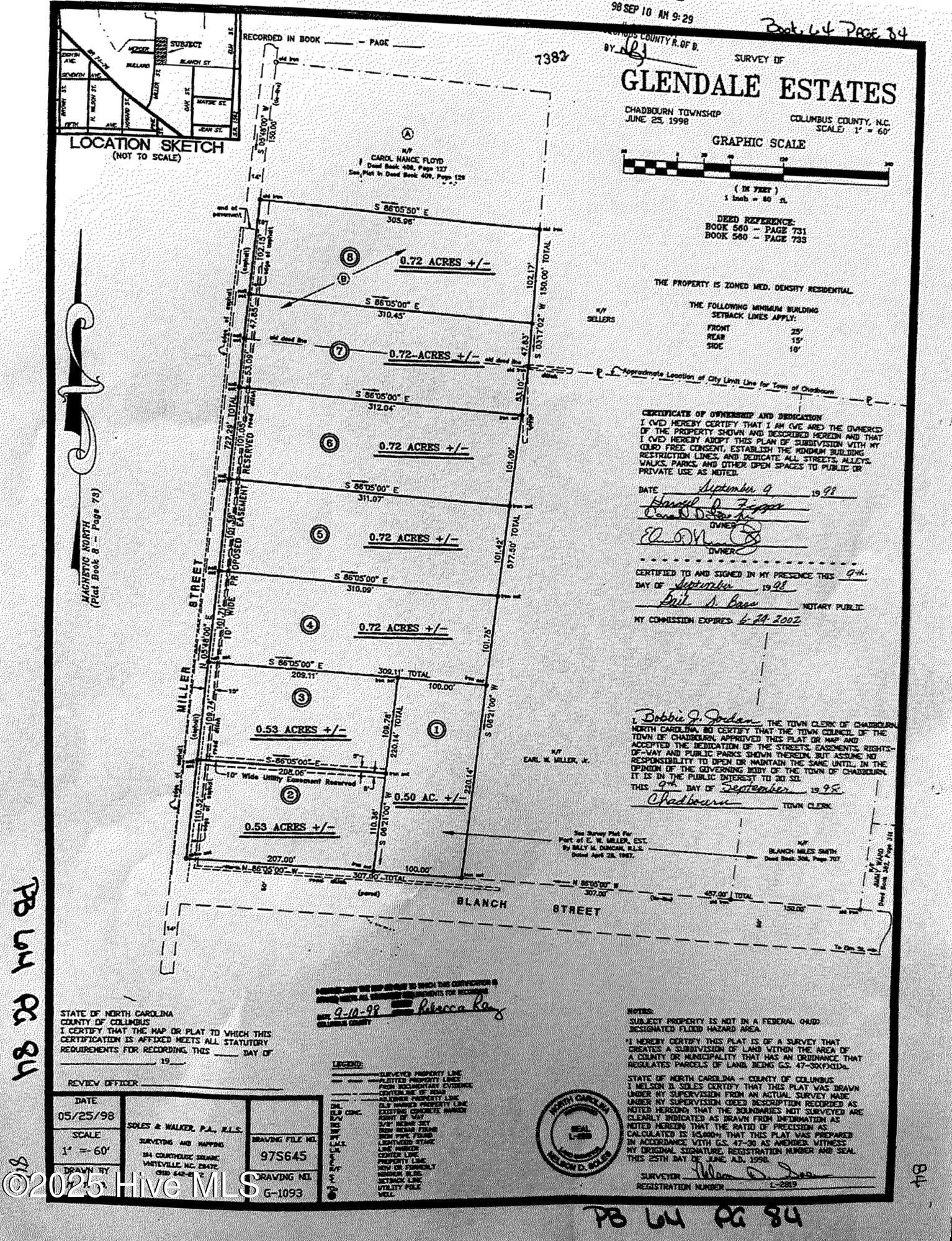 107 Blanche Street Chadbourn, NC 28431 - Photo 2 of 3 Plat