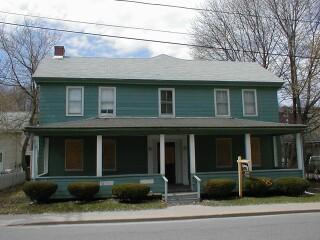 a view of a building with a window