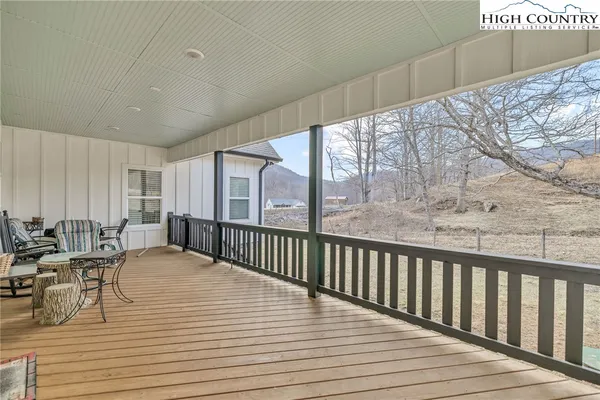 a view of balcony with chairs