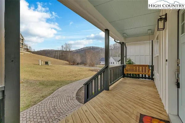 a view of balcony with couch