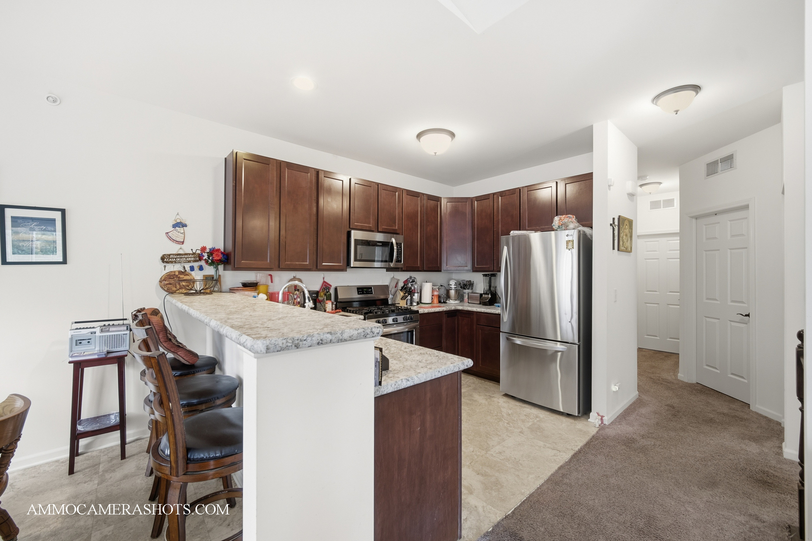 1417 Manning Avenue Montgomery, IL 60538 - Photo 9 of 26 a kitchen with refrigerator and chairs