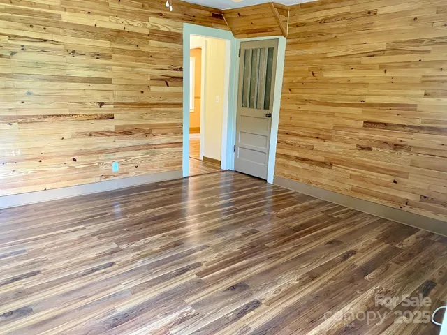 a view of a door in a room