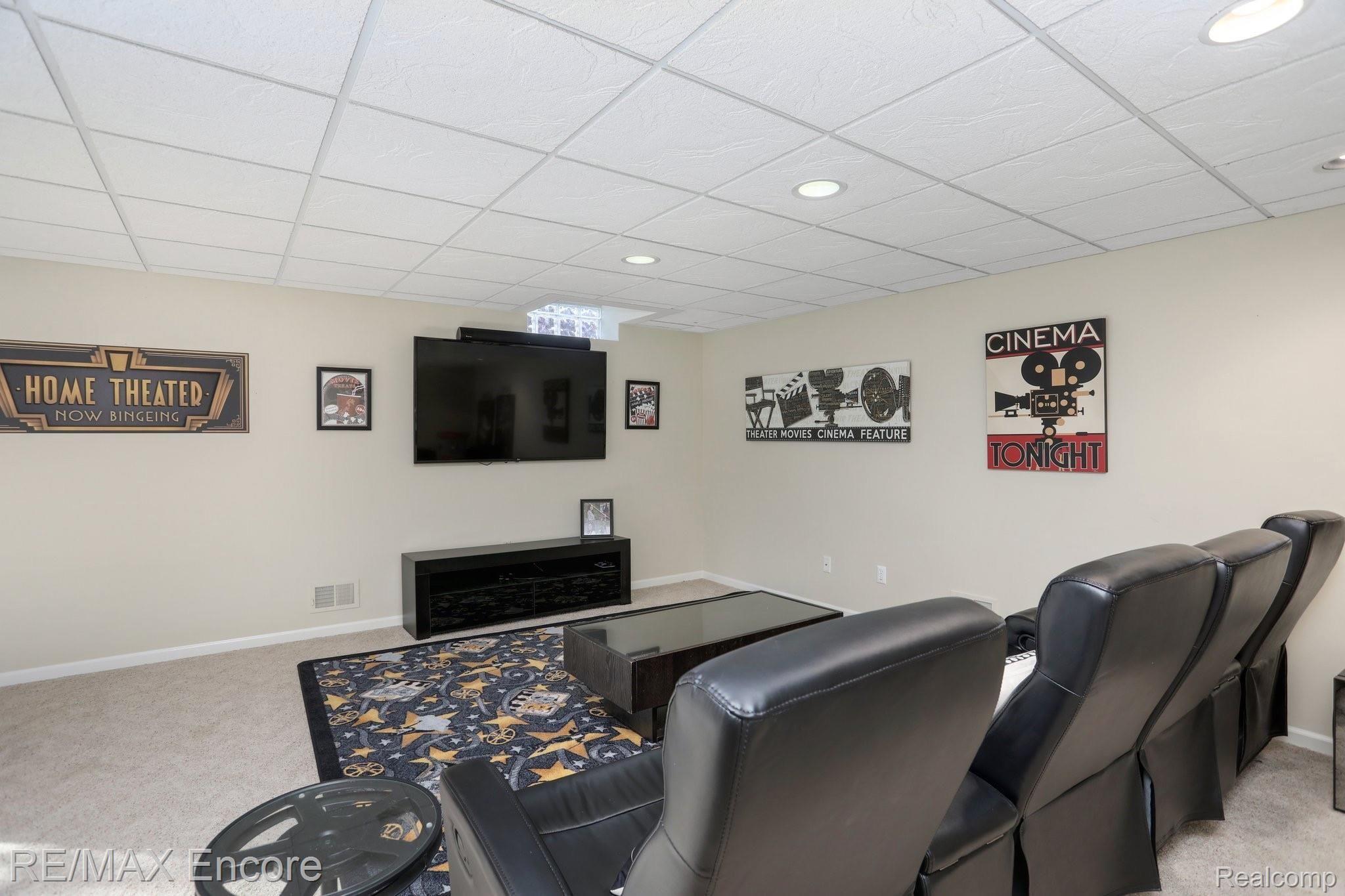 6851 Oakhurst Ridge Road Clarkston, MI 48348 - Photo 26 of 36 Lower Level - Theatre Space