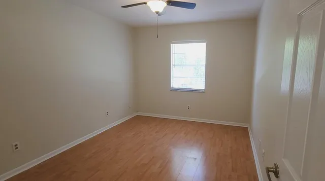 an empty room with a window