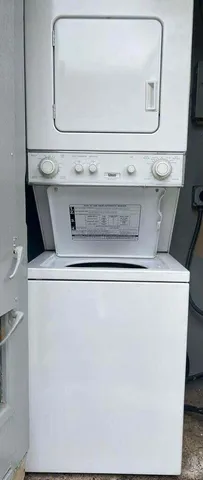 a close view of washer and dryer