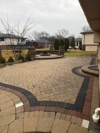 a view of outdoor space with garden