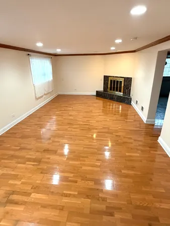 a view of a indoor basketball court