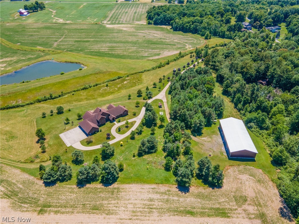 13721 Beaver Springfield Road New Springfield, OH 44443 - Photo 6 of 48 Birds eye view of property featuring a water view and a rural view
