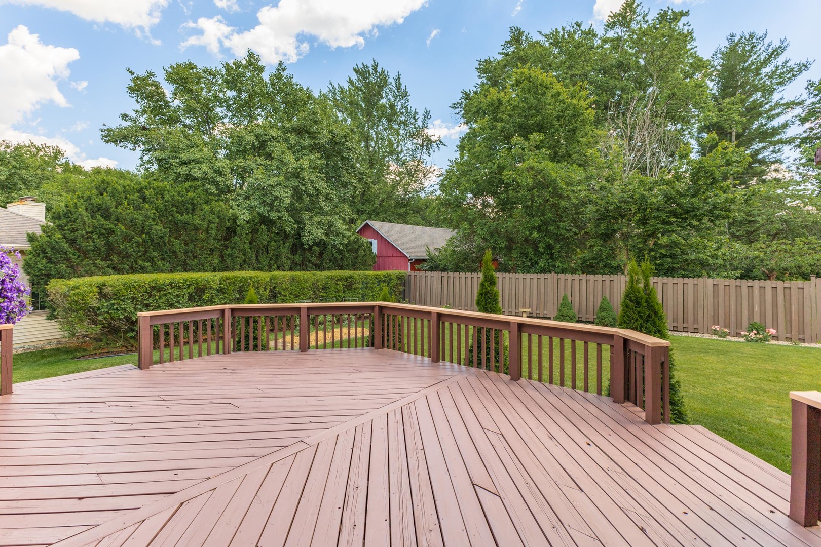 905 Rhymer Drive Normal, IL 61761 - Photo 39 of 47 a view of deck with wooden floor and seating space