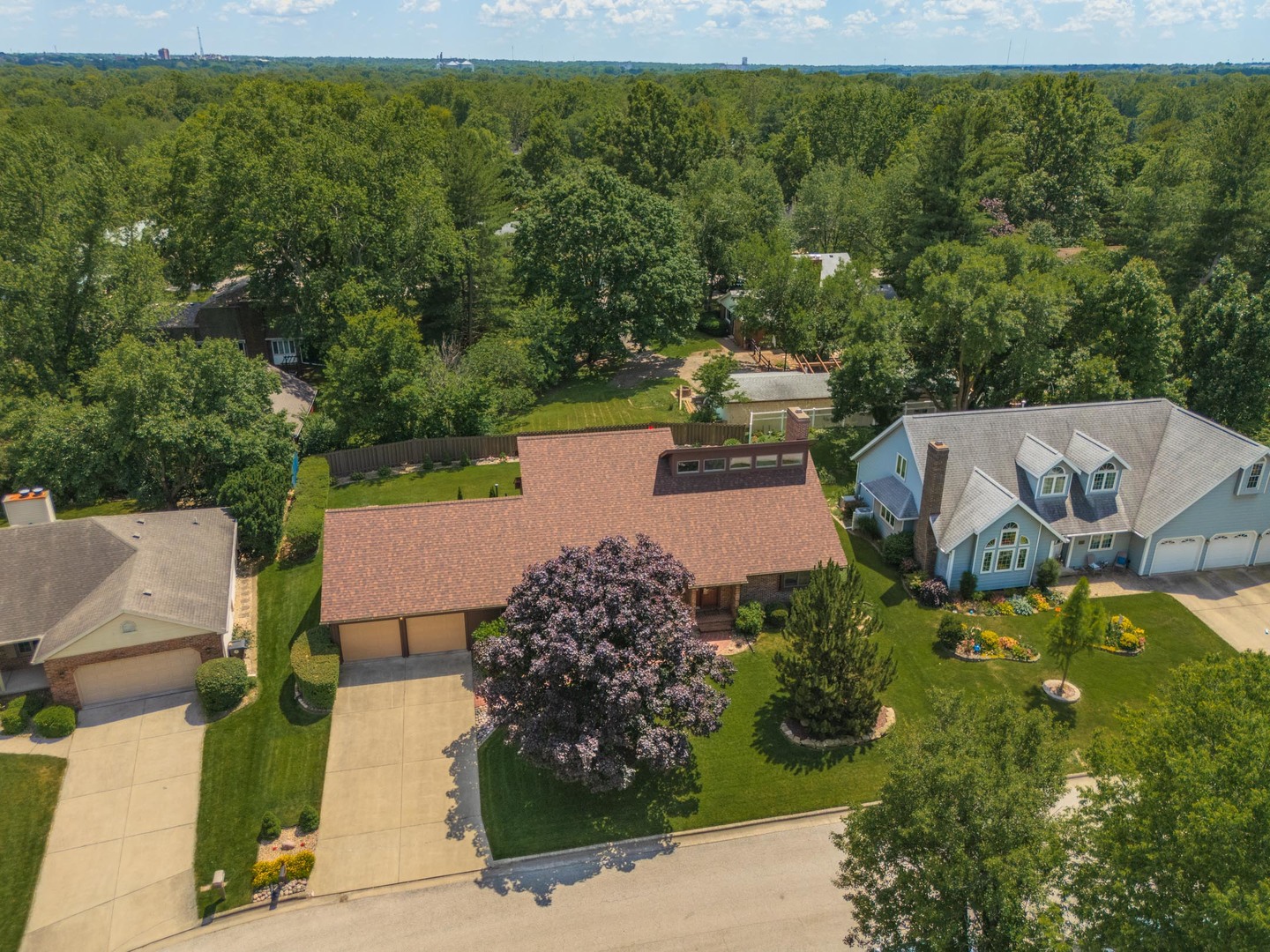 905 Rhymer Drive Normal, IL 61761 - Photo 46 of 47 an aerial view of a house with garden space and street view