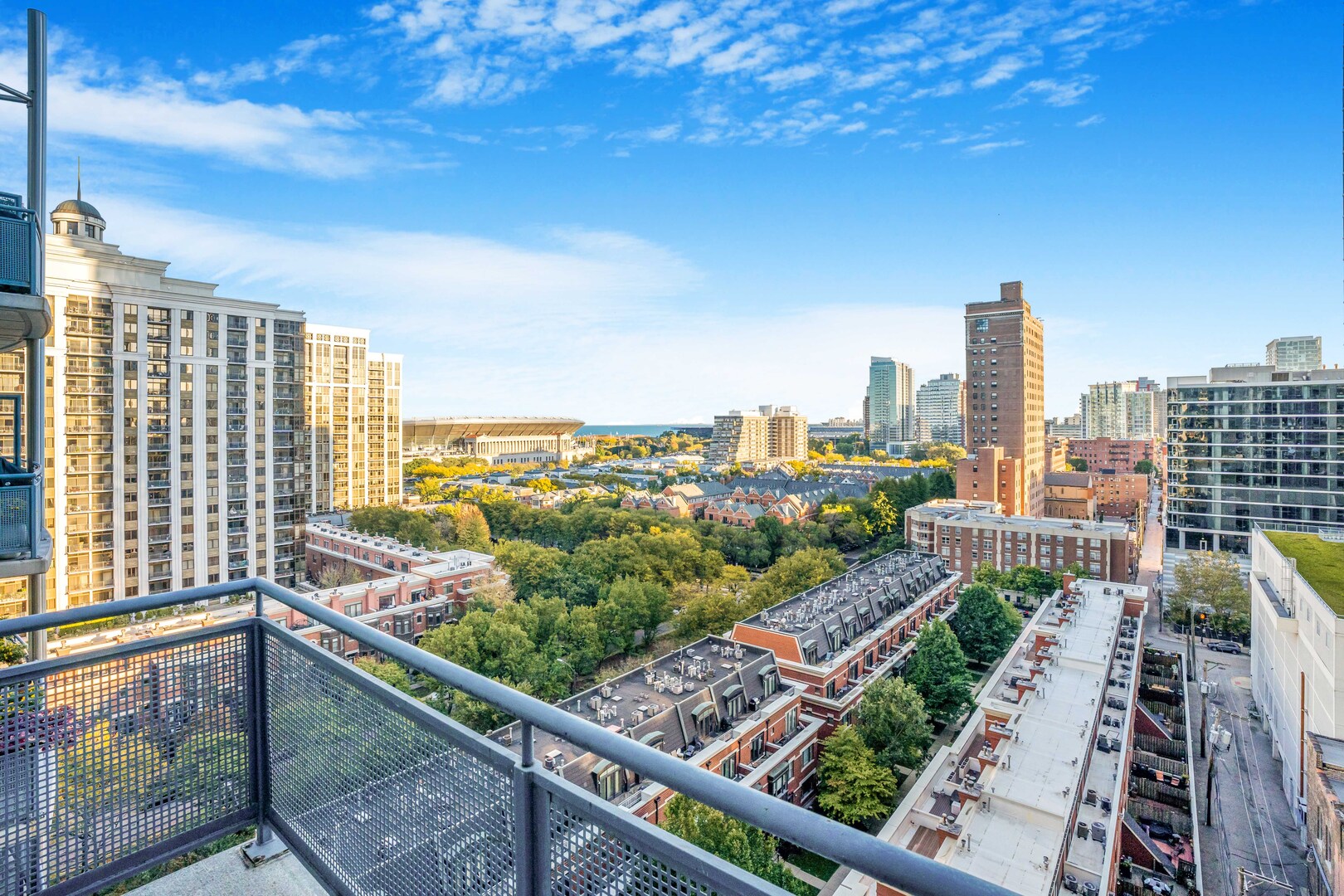 125 East 13th Street, Unit 1213 Chicago, IL 60605 - Photo 17 of 21 a city view from the balcony