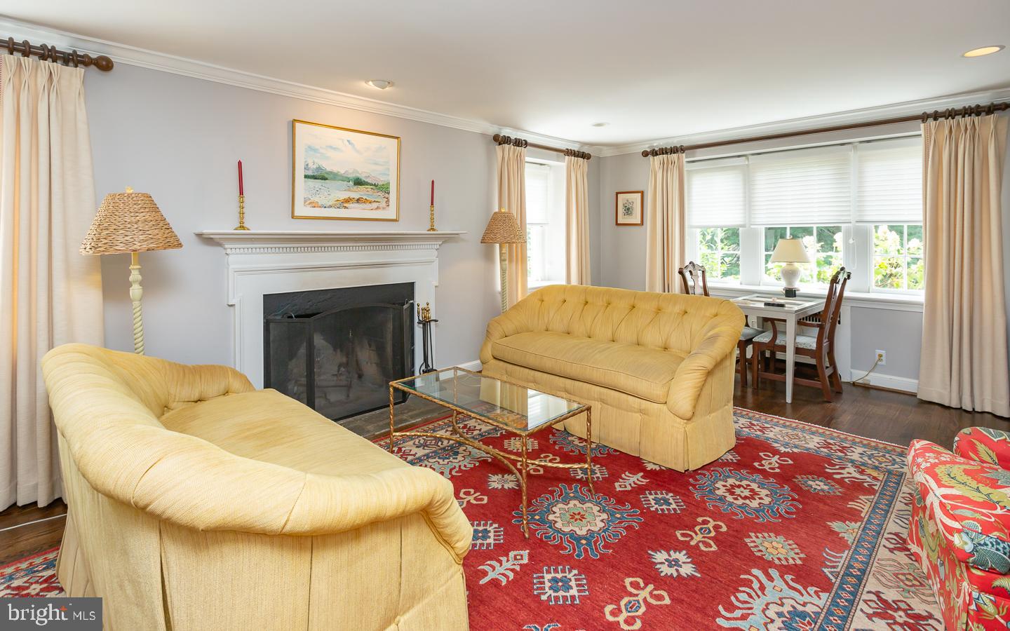 705 Clarendon Road Narberth, PA 19072 - Photo 4 of 34 Living rm wood burning fireplace