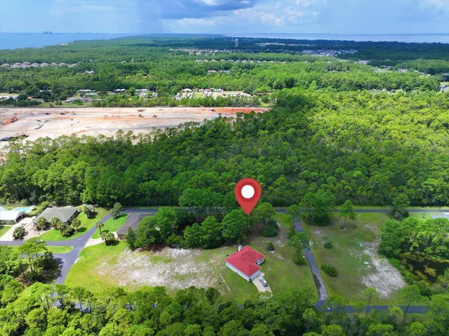a view of a lush green field