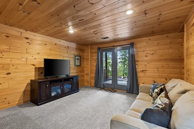 a outdoor living space with patio furniture and a window