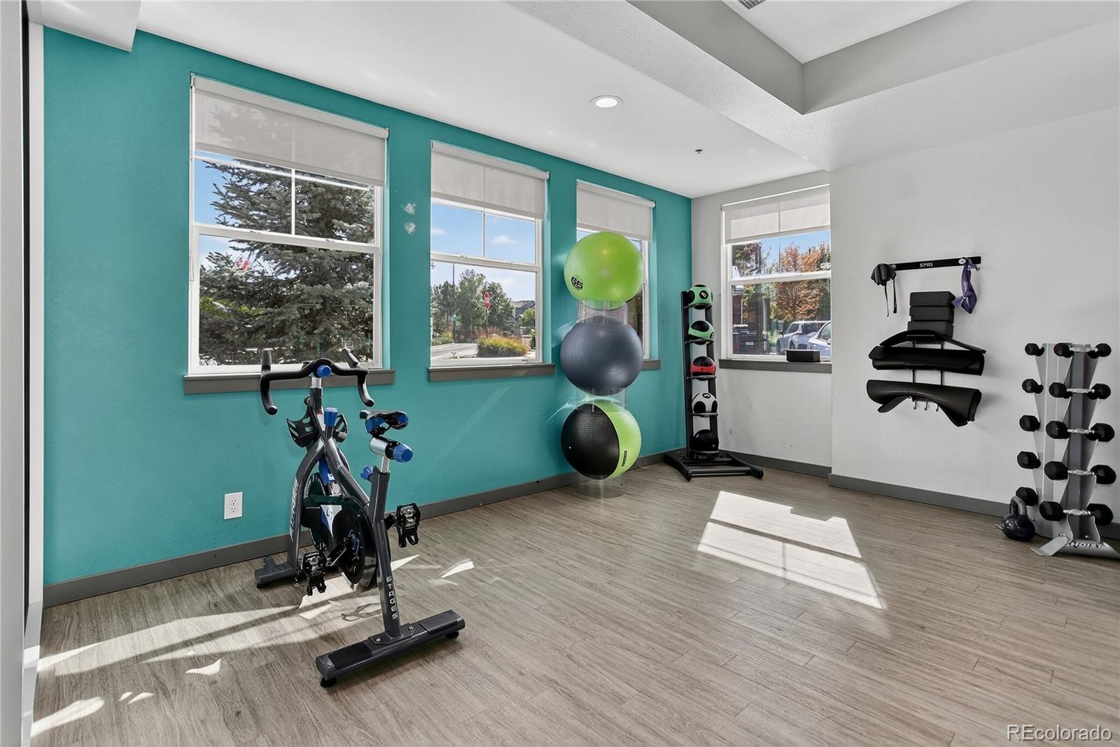 9633 East 5th Avenue, Unit 10208 Denver, CO 80230 - Photo 38 of 47 a room with furniture and gym equipment