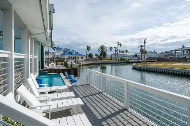 a view of a balcony with city view