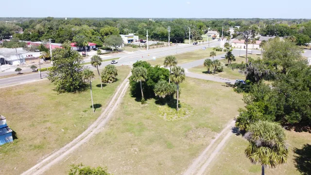 a view of lake with green space