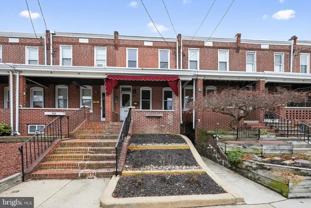 a front view of a building