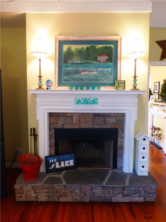211 Rock Creek Road Anderson, SC 29625 - Photo 19 of 49 Stone Fireplace & Hearth with Mantle