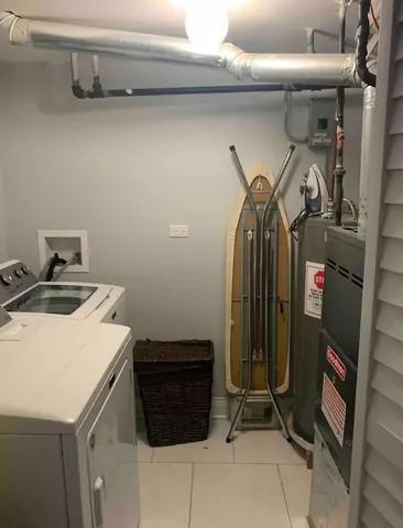 a view of a door and a mirror