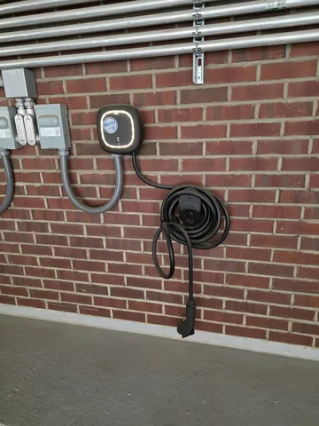 a view of car parked in garage