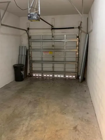 a view of a garage
