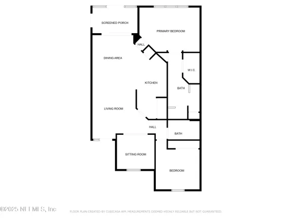 an aerial view of a house with garden space and street view
