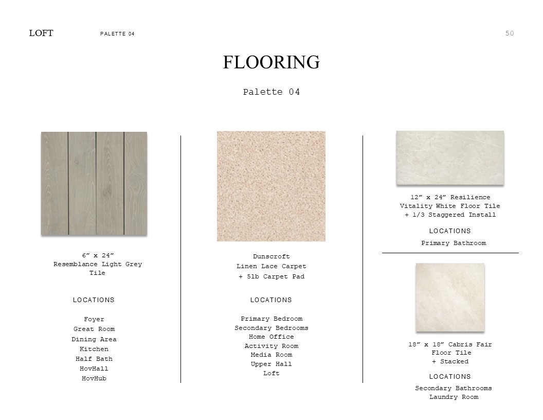 526 Samuel Rdg Drive Dayton, TX 77535 - Photo 32 of 45 Loft Look Palette 2: Flooring Selection Sheet (*Artist rendering used for illustration purposes only.)