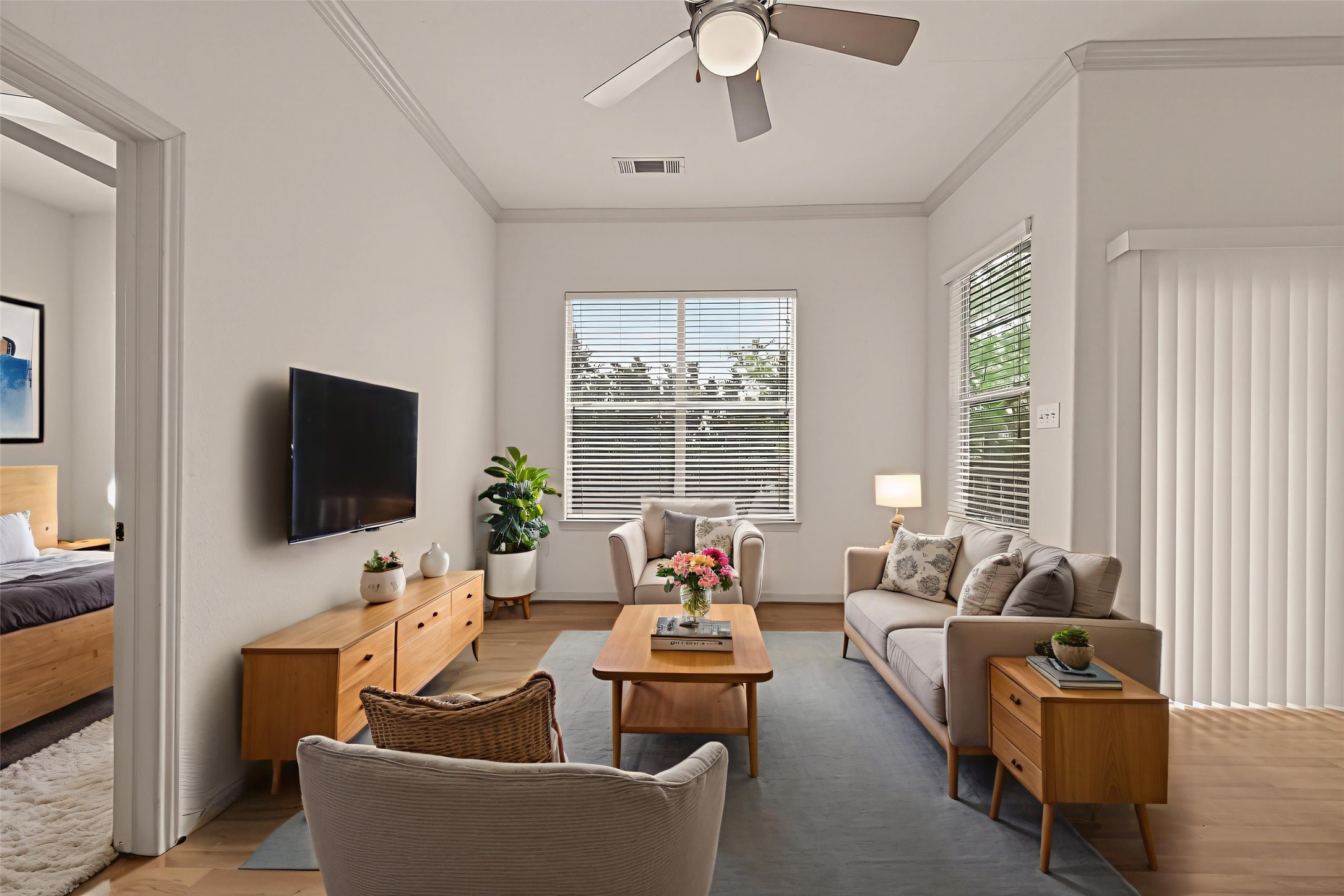 1441 East Street, Unit 308 Houston, TX 77007 - Photo 5 of 42 Beautiful views from every room! This photo is virtually staged to show one possible configuration of furniture.