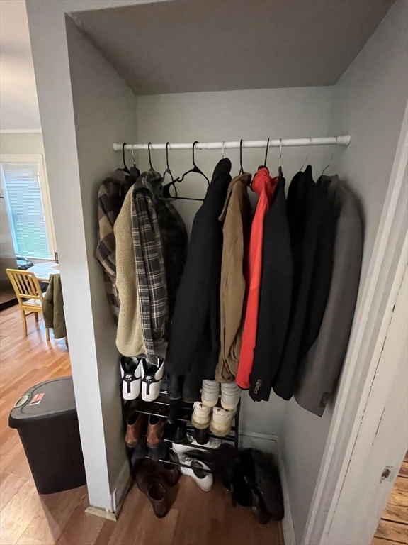 63 Marshfield Street, Unit 1 Boston, MA 02119 - Photo 19 of 26 a view of walk in closet with clothes and shoes