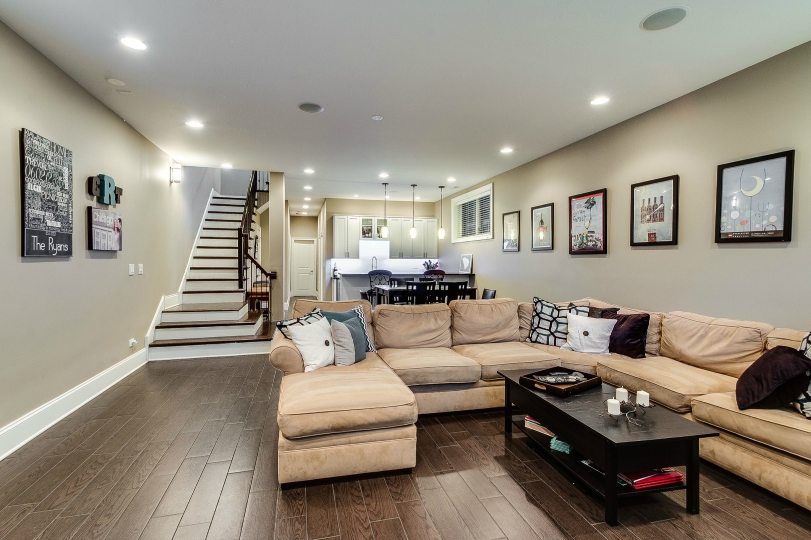 1844 West Huron Street Chicago, IL 60622 - Photo 20 of 34 a living room with furniture and a wooden floor