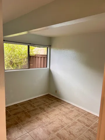 an empty room with a window