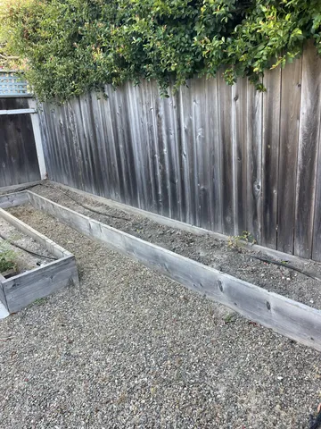 a view of wooden fence