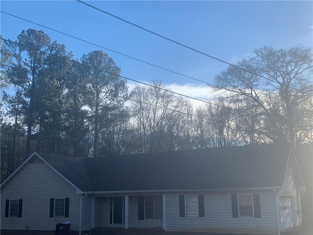 a house view with a street