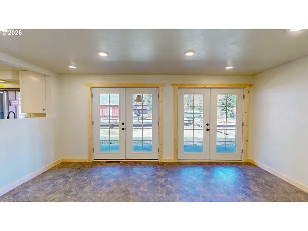 a open hall with a outdoor space