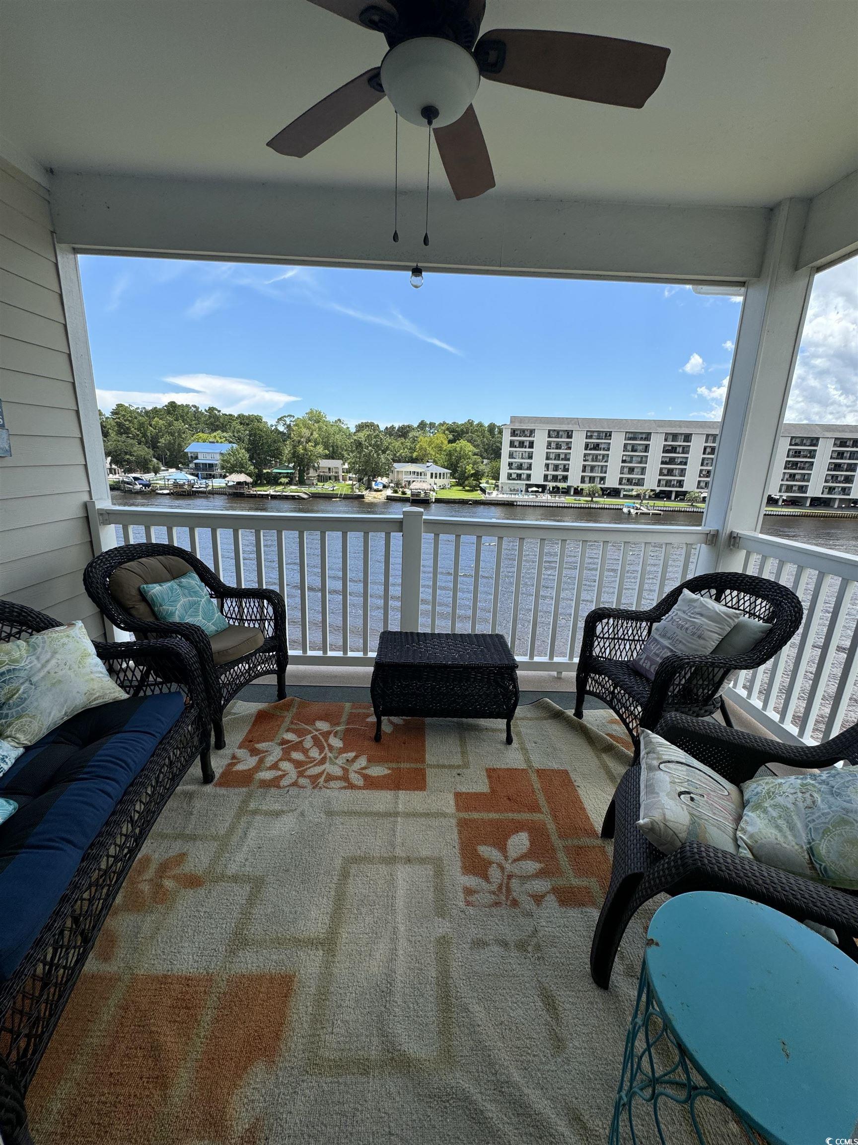 1538 Lanterns Rest Road, Unit 303 Myrtle Beach, SC 29579 - Photo 21 of 23 Exterior space with a water view, a balcony, and c