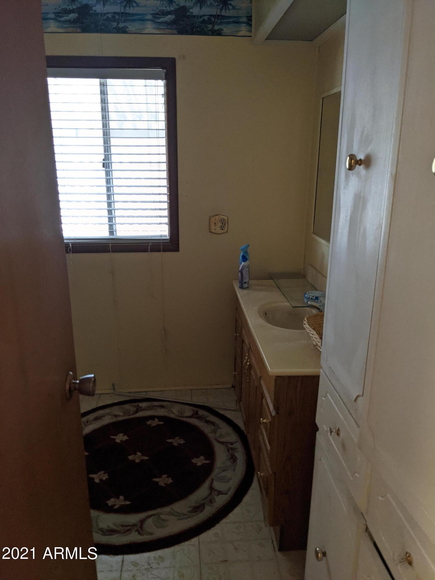 590 North Cactus Road Apache Junction, AZ 85119 - Photo 32 of 34 a bathroom with a sink and washing machine