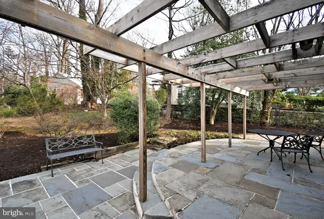 a view of outdoor space with seating area