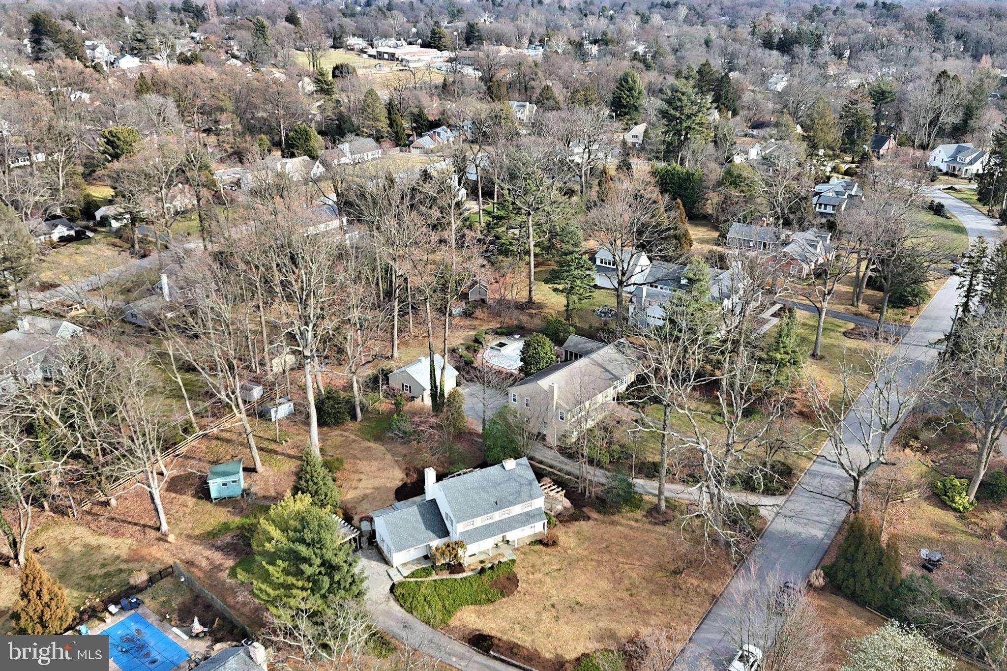457 School House Lane Devon, PA 19333 - Photo 87 of 93 an aerial view of residential house with outdoor space