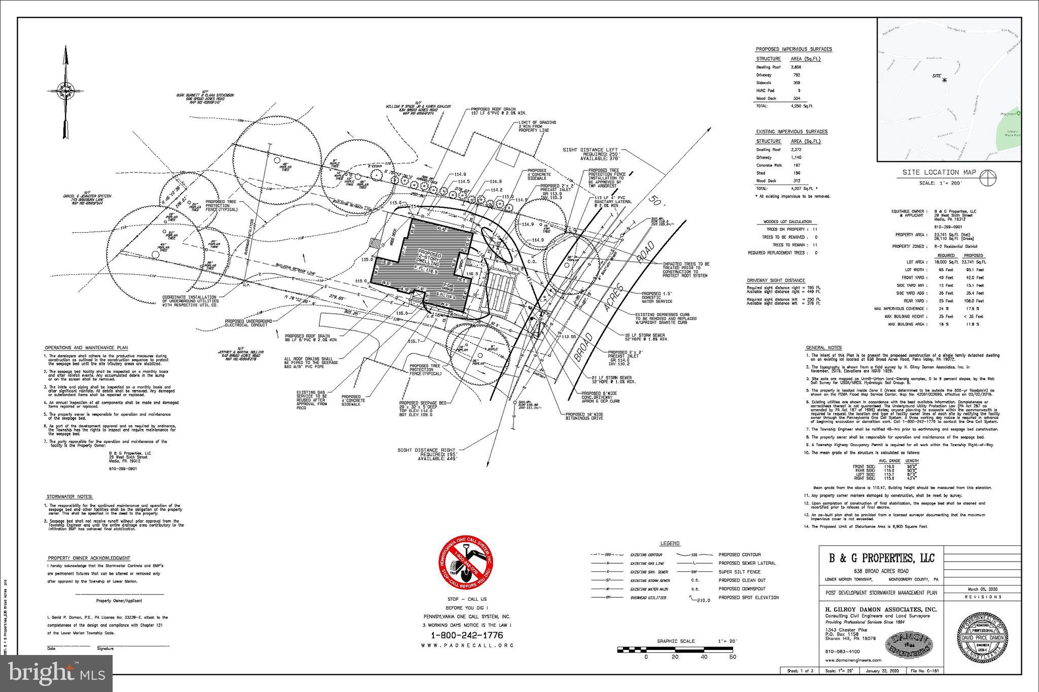 638 Broad Acres Road Narberth, PA 19072 - Photo 4 of 11 Site Plan