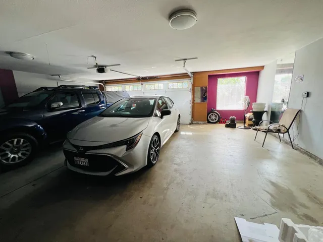 a view of a backyard of a house