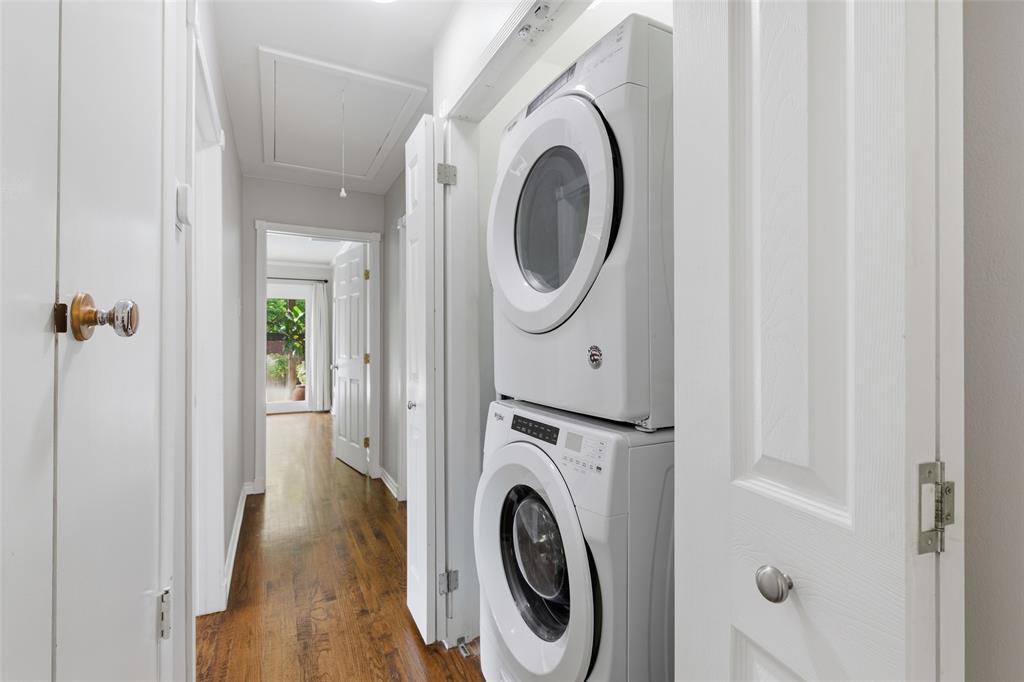 717 Ridgedale Drive Richardson, TX 75080 - Photo 17 of 40 Laundry closet in the hallway is super convenient.