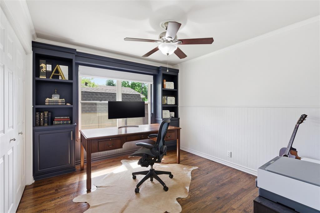 717 Ridgedale Drive Richardson, TX 75080 - Photo 20 of 40 Middle bedroom is currently being used as an office.