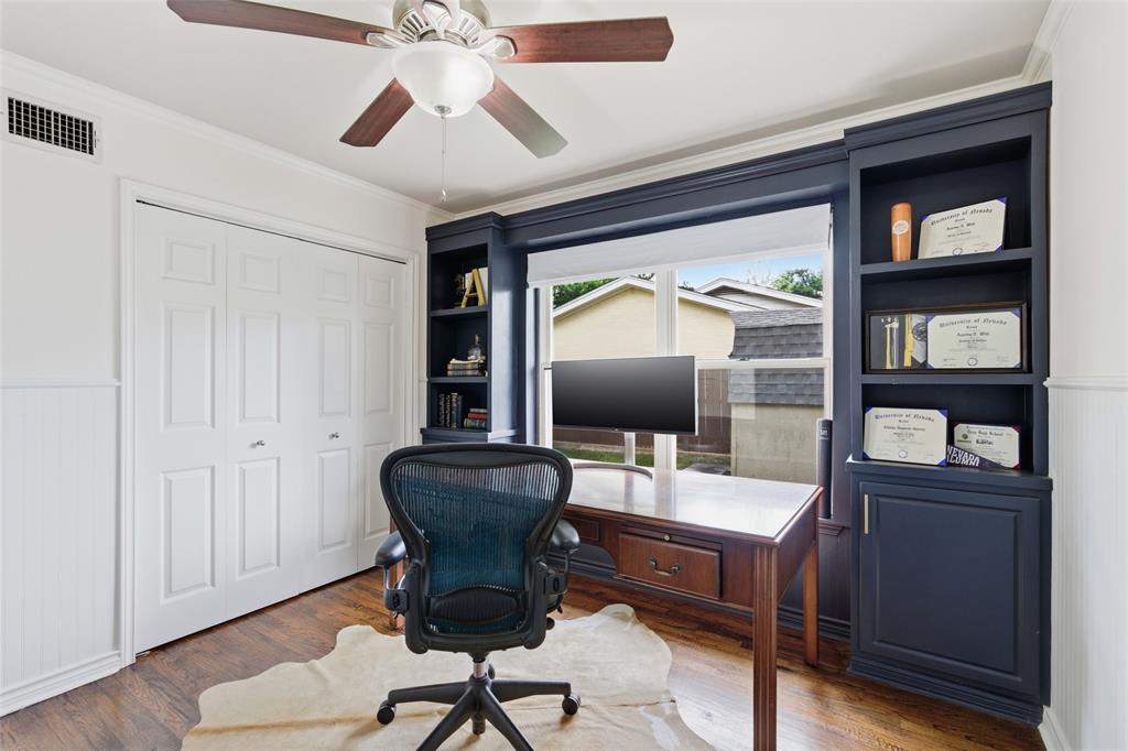 717 Ridgedale Drive Richardson, TX 75080 - Photo 21 of 40 Middle bedroom is currently being used as an office.